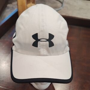Under Armour White Baseball Cap with Black Logo Trim
